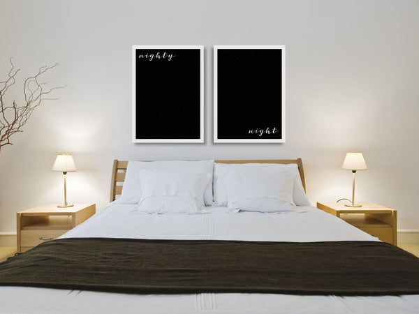 NIGHTY NIGHT Set of 2 Wall Art Printables