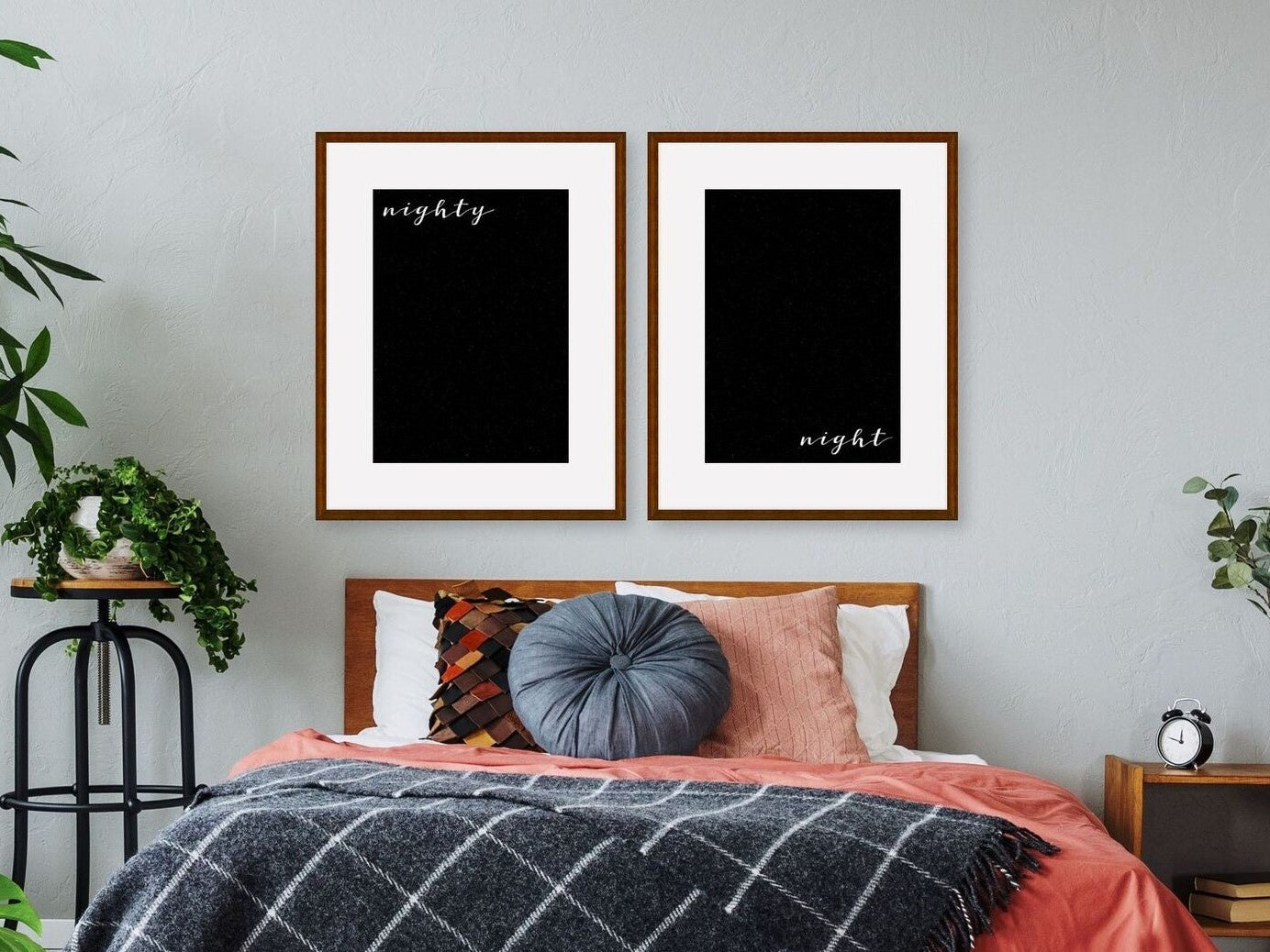 NIGHTY NIGHT Set of 2 Wall Art Printables